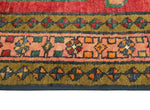 Fine VTG Balthild Red/Charcoal Runner, 3'10" x 12'3"