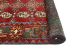 Vintage Iona Red/Charcoal Runner, 3'2" x 9'11"