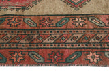 Fine VTG Beaman Beige/Red Runner, 3'4" x 13'1"