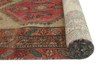 Fine VTG Beaman Beige/Red Runner, 3'4" x 13'1"