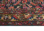 Fine VTG Ilhami Navy/Brown Runner, 3'4" x 10'7"