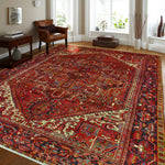 Fine VTG Abam Red/Charcoal Rug, 9'7" x 13'4"