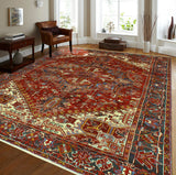 Fine VTG Aaqil Red/Charcoal Rug, 7'10" x 10'7"