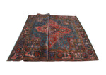 Fine VTG Firuz Red/Charcoal Rug, 6'7" x 8'9"