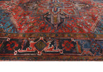 Fine VTG Firuz Red/Charcoal Rug, 6'7" x 8'9"