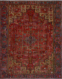 Fine VTG Birk Red/Charcoal Rug, 9'10" x 12'10"