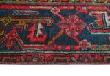 Fine VTG Bonnica Red/Navy Rug, 8'1" x 11'4"