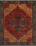 Fine VTG Birley Red/Charcoal Rug, 8'3" x 11'1"