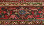 Fine VTG Batin Red/Charcoal Rug, 6'8" x 9'10"