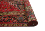 Fine VTG Batin Red/Charcoal Rug, 6'8" x 9'10"