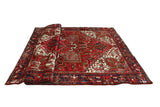 Fine VTG Blyth Red/Navy Rug, 7'1" x 9'11"