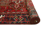 Fine VTG Blyth Red/Navy Rug, 7'1" x 9'11"