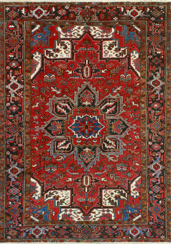 Fine VTG Beste Red/Charcoal Rug, 6'5" x 9'7"