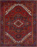 Fine VTG Bomani Red/Charcoal Rug, 9'11" x 12'8"