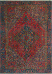 Fine VTG Eva Red/Charcoal Rug, 6'10" x 9'4"