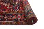 Fine VTG Bolade Red/Navy Rug, 6'9" x 9'10"