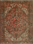 Fine VTG Bilawal Rust/Charcoal Rug, 7'1" x 9'10"