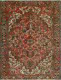 Fine VTG Bilawal Rust/Charcoal Rug, 7'1" x 9'10"