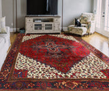 Fine VTG Blaine Red/Charcoal Rug, 8'5" x 10'10"