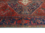 Vintage Jeanine Red/Navy Rug, 6'10" x 9'3"