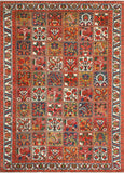 Fine VTG Khadijah Red/Ivory Rug, 7'1" x 9'8"