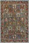 Vintage Roman Rust/Navy Rug, 6'6" x 9'10"