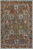 Vintage Roman Rust/Navy Rug, 6'6" x 9'10"