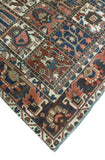 Vintage Roman Rust/Navy Rug, 6'6" x 9'10"