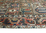 Vintage Roman Rust/Navy Rug, 6'6" x 9'10"