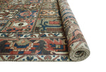 Vintage Roman Rust/Navy Rug, 6'6" x 9'10"