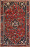 Vintage Katheryn Red/Charcoal Rug, 5'5" x 8'4"