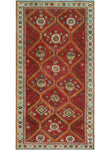 Vintage Doreida Red/Ivory Runner, 4'10" x 9'2"