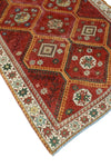 Vintage Doreida Red/Ivory Runner, 4'10" x 9'2"