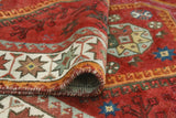 Vintage Doreida Red/Ivory Runner, 4'10" x 9'2"