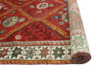 Vintage Doreida Red/Ivory Runner, 4'10" x 9'2"