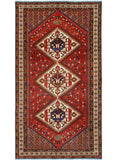 Fine VTG Nabi Red/Ivory Runner, 5'5" x 9'10"