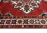 Fine VTG Zacharia Red/Ivory Rug, 4'9" x 6'7"