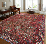 Fine VTG Wain Red/Charcoal Rug, 8'5" x 11'0"