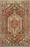 Fine VTG Qalima Rust/Ivory Rug, 6'2" x 9'9"