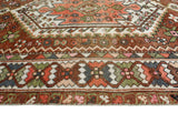 Fine VTG Qalima Rust/Ivory Rug, 6'2" x 9'9"