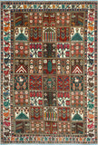 Vintage Raziya Red/Ivory Rug, 6'2" x 9'3"