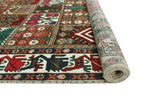 Vintage Raziya Red/Ivory Rug, 6'2" x 9'3"