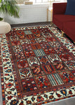 Fine VTG Karlie Red/Ivory Rug, 6'8" x 9'3"