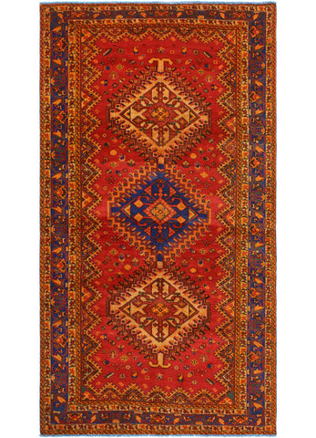 Fine VTG Naciye Red/Blue Runner, 5'5" x 9'9"