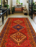 Fine VTG Naciye Red/Blue Runner, 5'5" x 9'9"