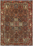 Vintage Reuben Rust/Ivory Rug, 6'11" x 9'6"