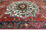 Fine VTG Jovana Red/Charcoal Rug, 5'3" x 9'4"