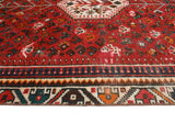 Vintage Kaye Red/Navy Rug, 5'7" x 8'9"