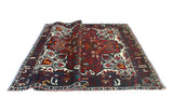 Fine VTG Kismet Burgundy/Navy Rug, 6'4" x 10'6"