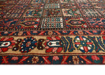 Fine VTG Justice Gold/Red Rug, 6'8" x 9'10"